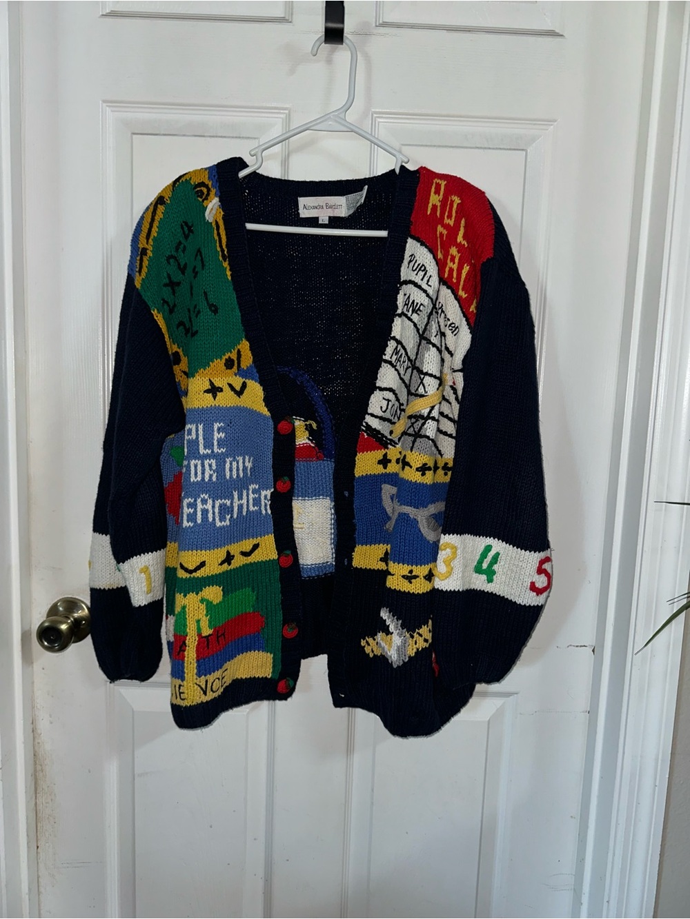 Vintage Alexandra Bartlett School/Teacher
Themed Sweater Size Large